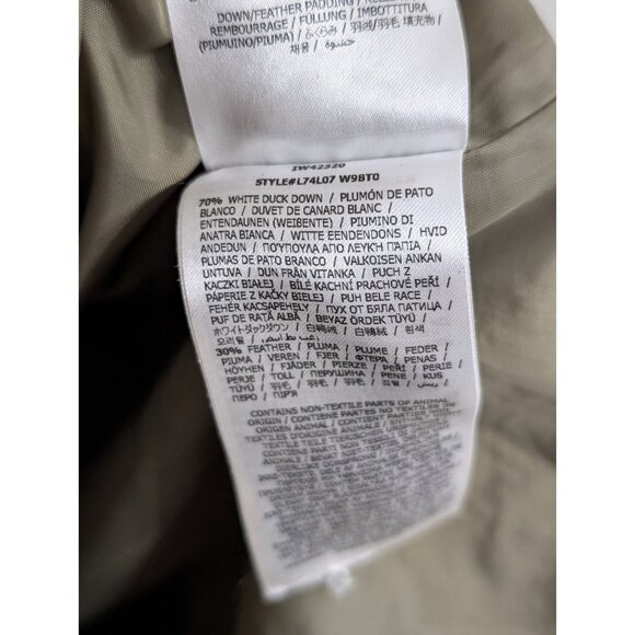 Guess Mid-Length Puffer Jacket Down Hooded Boys Sz 8 Patches Spellout - Picture 14 of 16